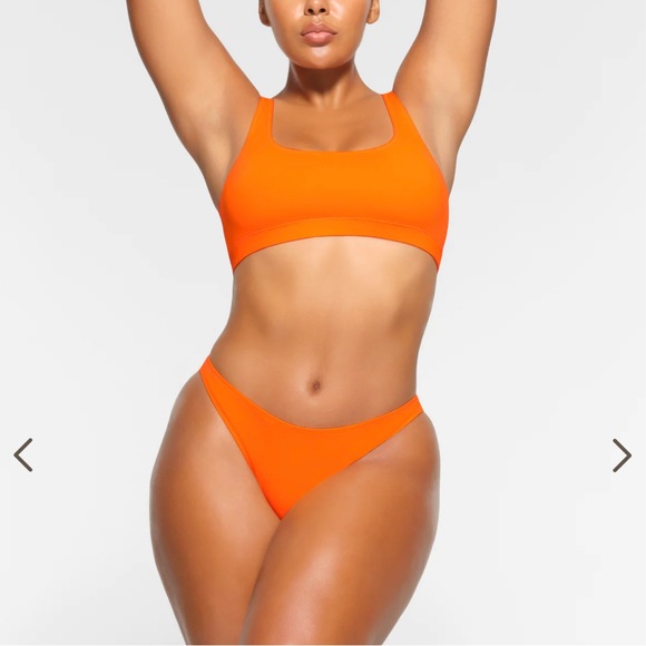 SKIMS Orange Bikini Bottom Mid Coverage Swim - Picture 2 of 5